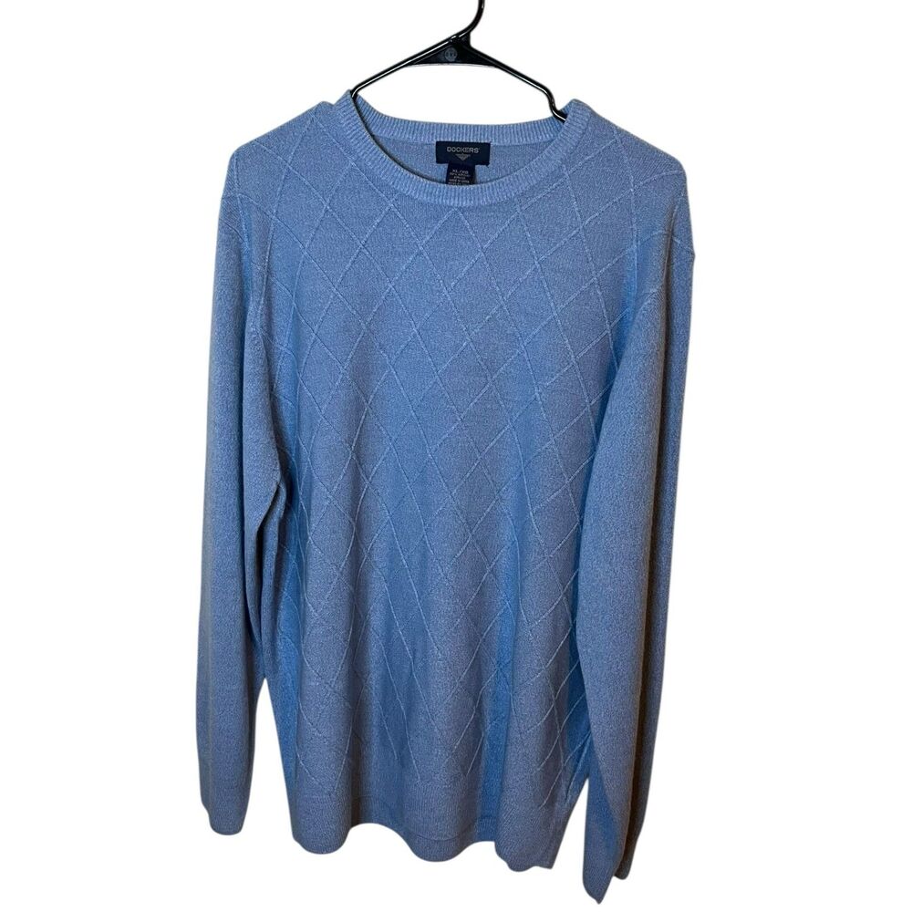 Docker’s Mens XL Light Blue Long Sleeve Pullover Crewneck Sweater